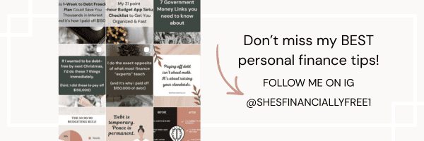 debt freedom on instagram